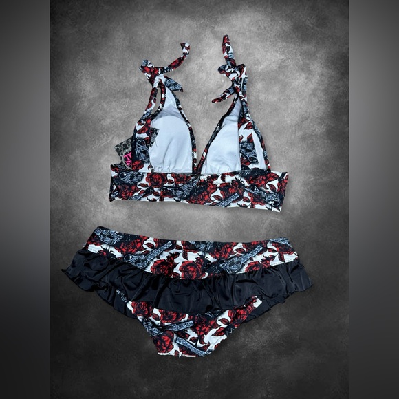 Too Fast Guns and Roses Tattoo Bikini Swimwear Swim - Picture 2 of 12